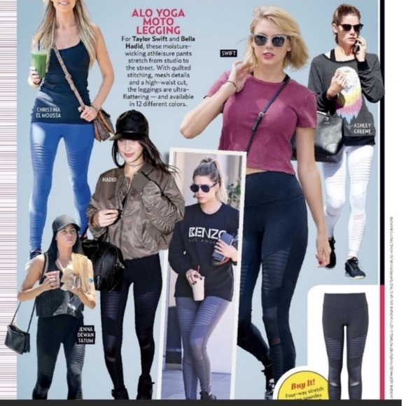 ALO YOGA | gray moto leggings Medium - Picture 3 of 8